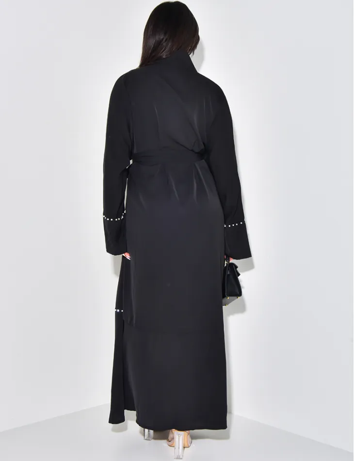 Abaya fluide à perles et strass / 59643 - JEANS INDUSTRY