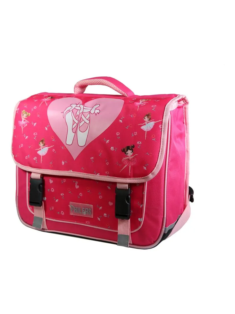 BAGTROTTER Cartable 38 cm Phileas Rose Danseuses - Rose