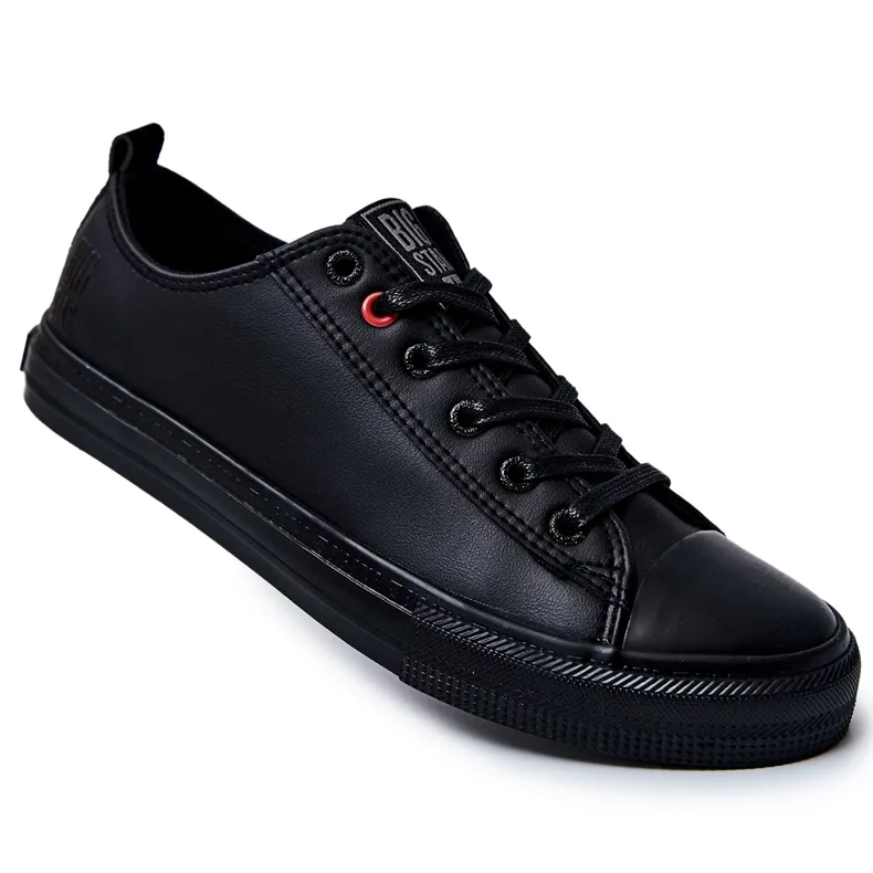 Baskets en cuir pour hommes Big Star JJ174005 Noir le noir