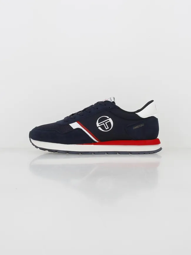 Baskets viareggio bleu marine rouge homme - Sergio Tacchini | wimod