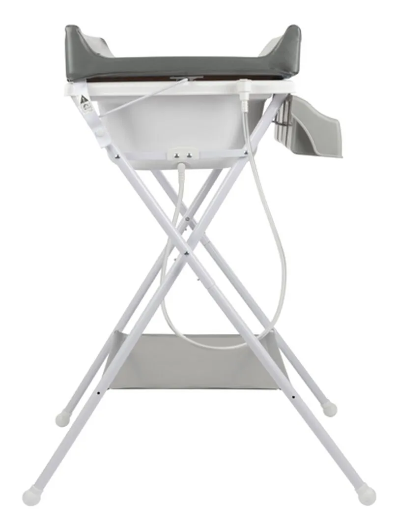 BEBECONFORT Baltic Table à langer et baignoire 2en 1, Pliable, De 0 à 12 mois (11kg), Gray Mist - Gris foncé