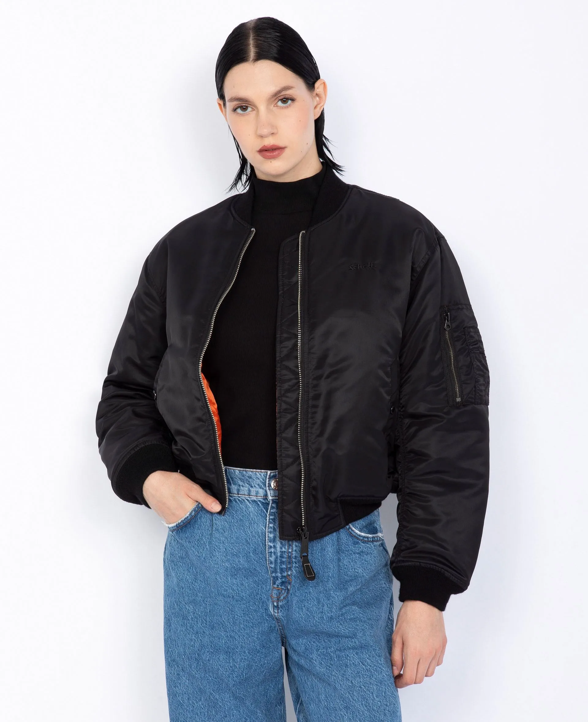 Blouson bomber coupe 90's en nylon recyclé