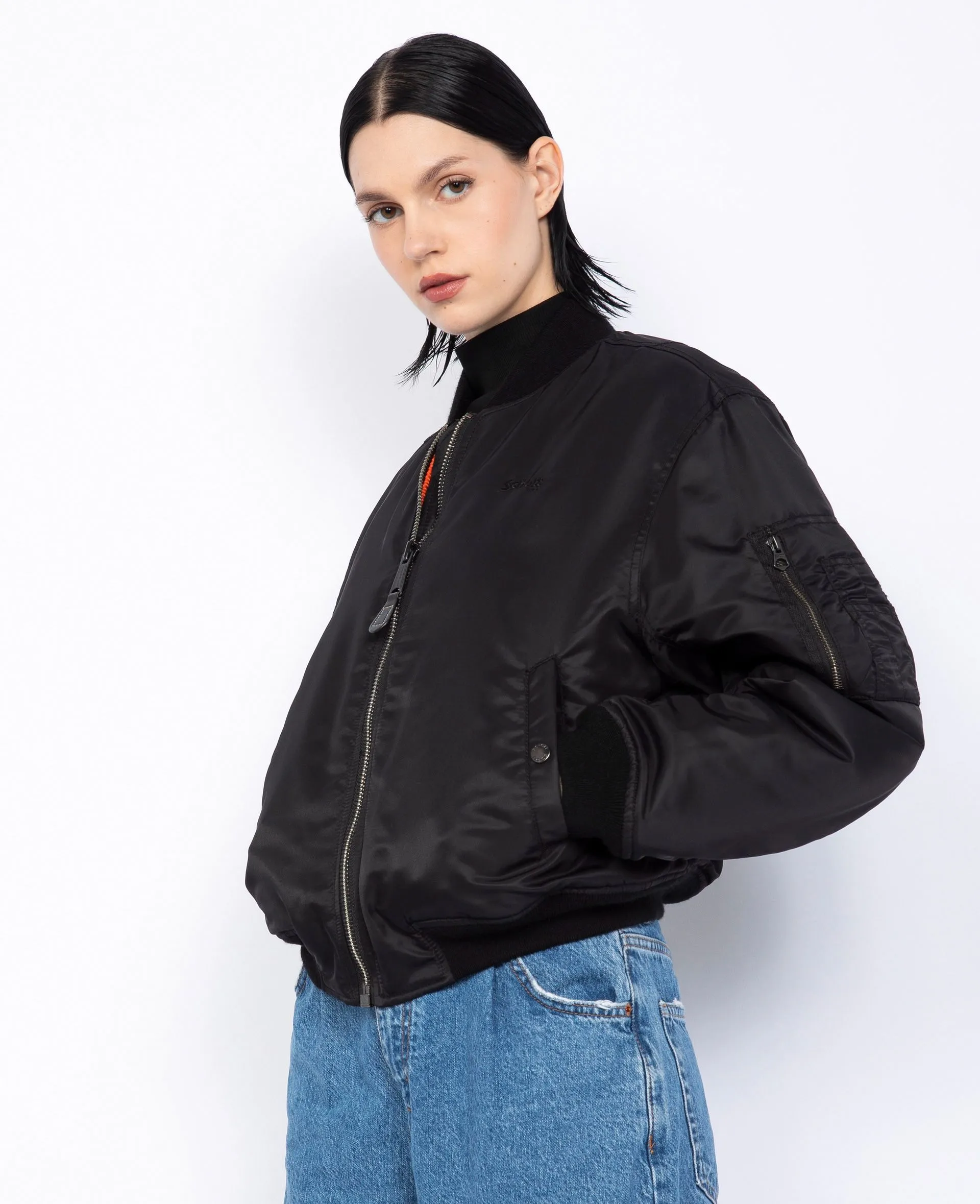 Blouson bomber coupe 90's en nylon recyclé