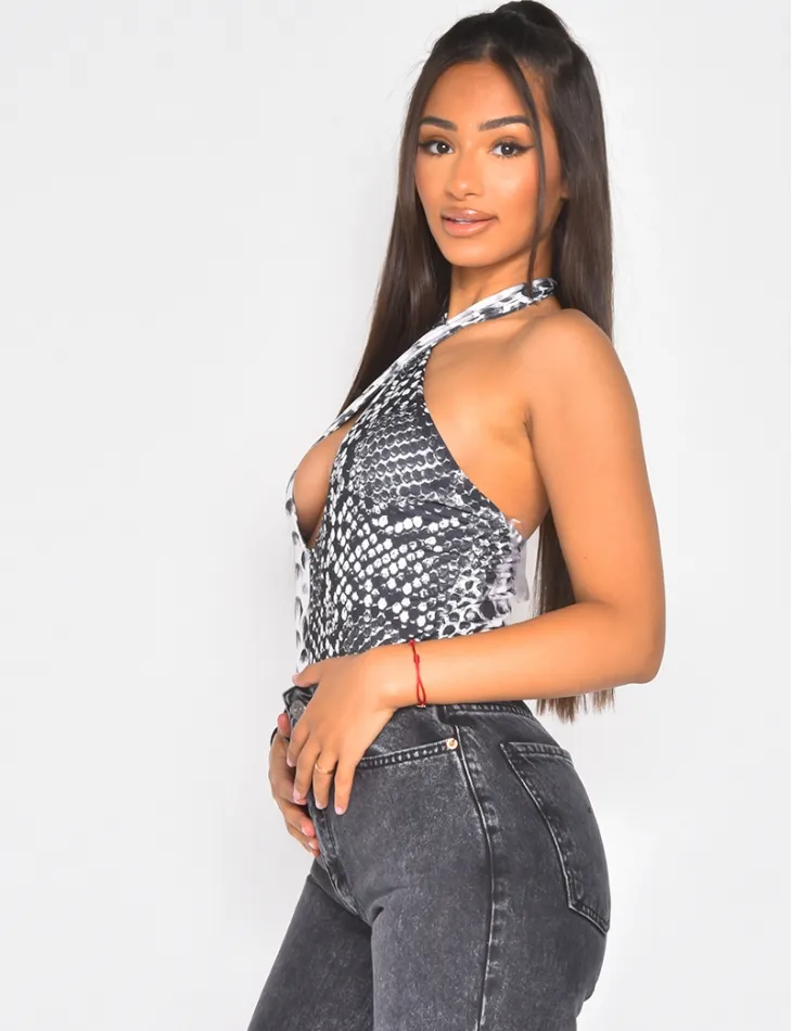 Body dos nu motif serpent / 41331 - JEANS INDUSTRY