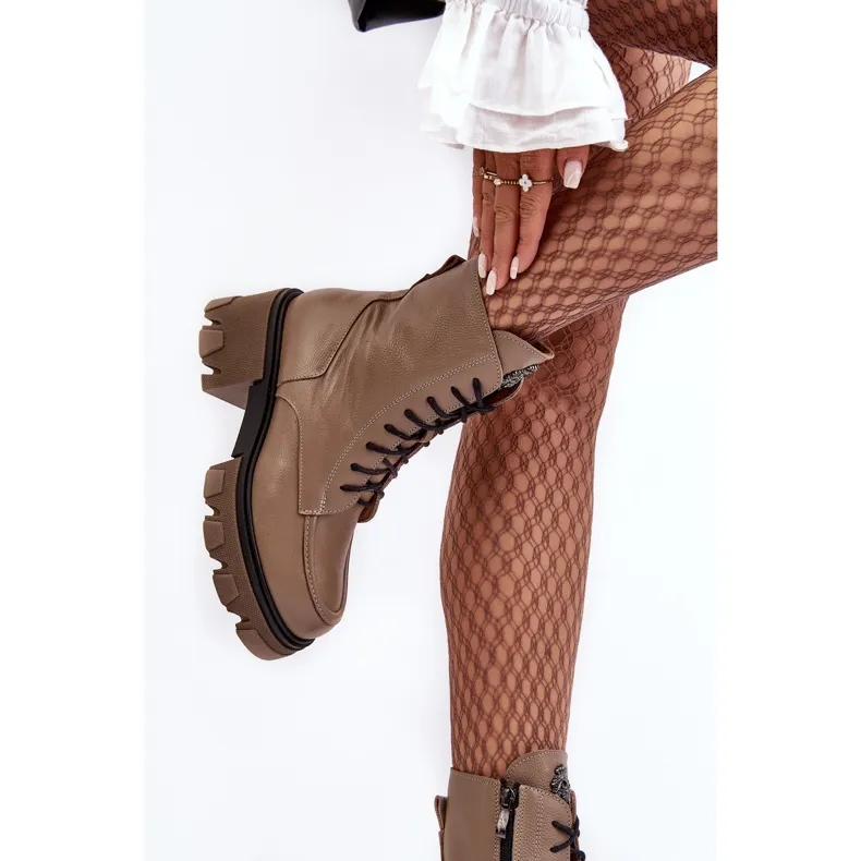 Bottes Isolées Femme En Cuir Lemar Marron Rehin brun