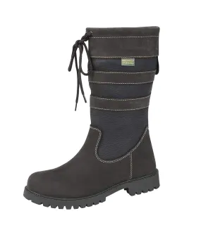 Bottes mi-mollet femme noir / bleu marine Woodland