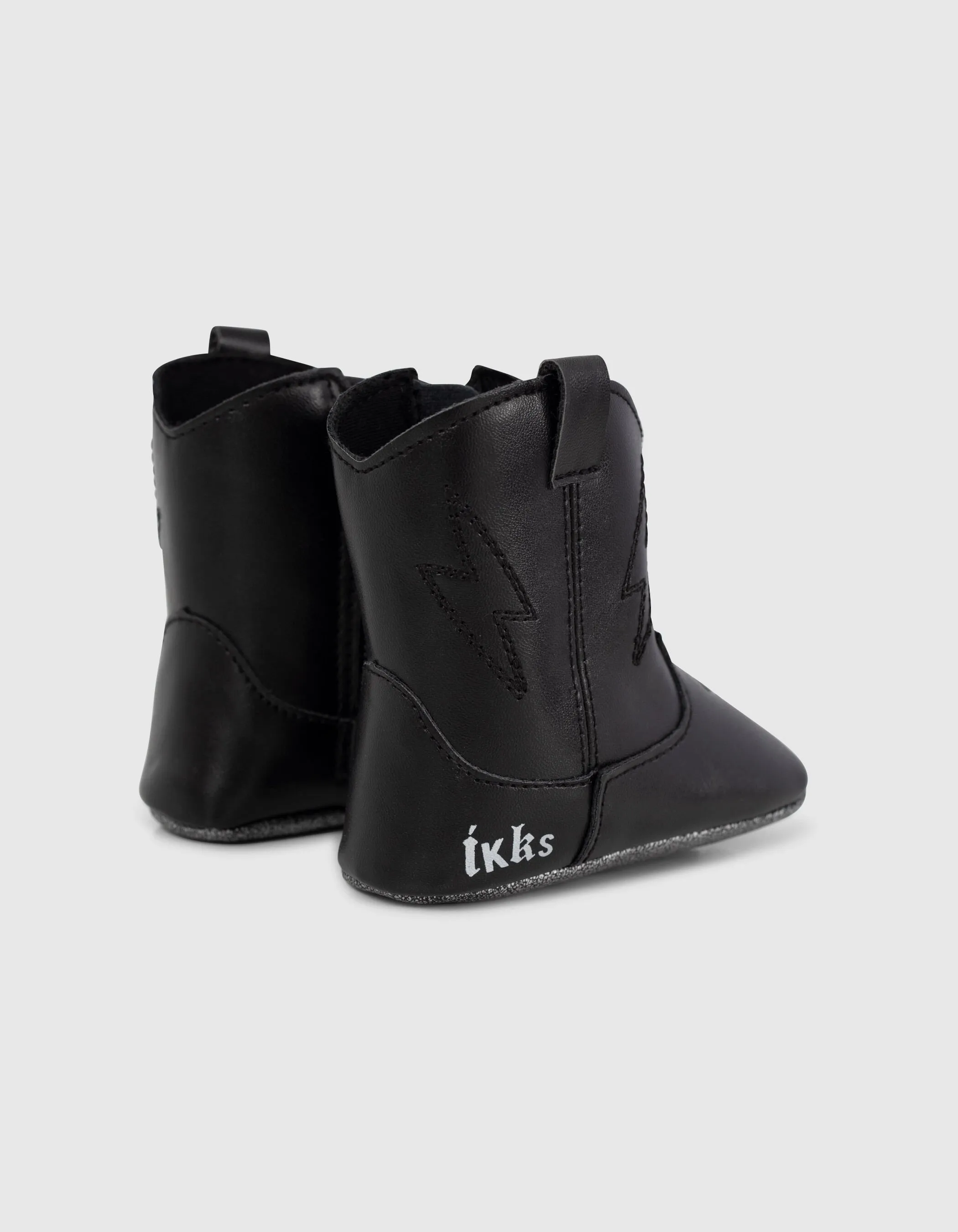 Bottes noires esprit western bébé fille 