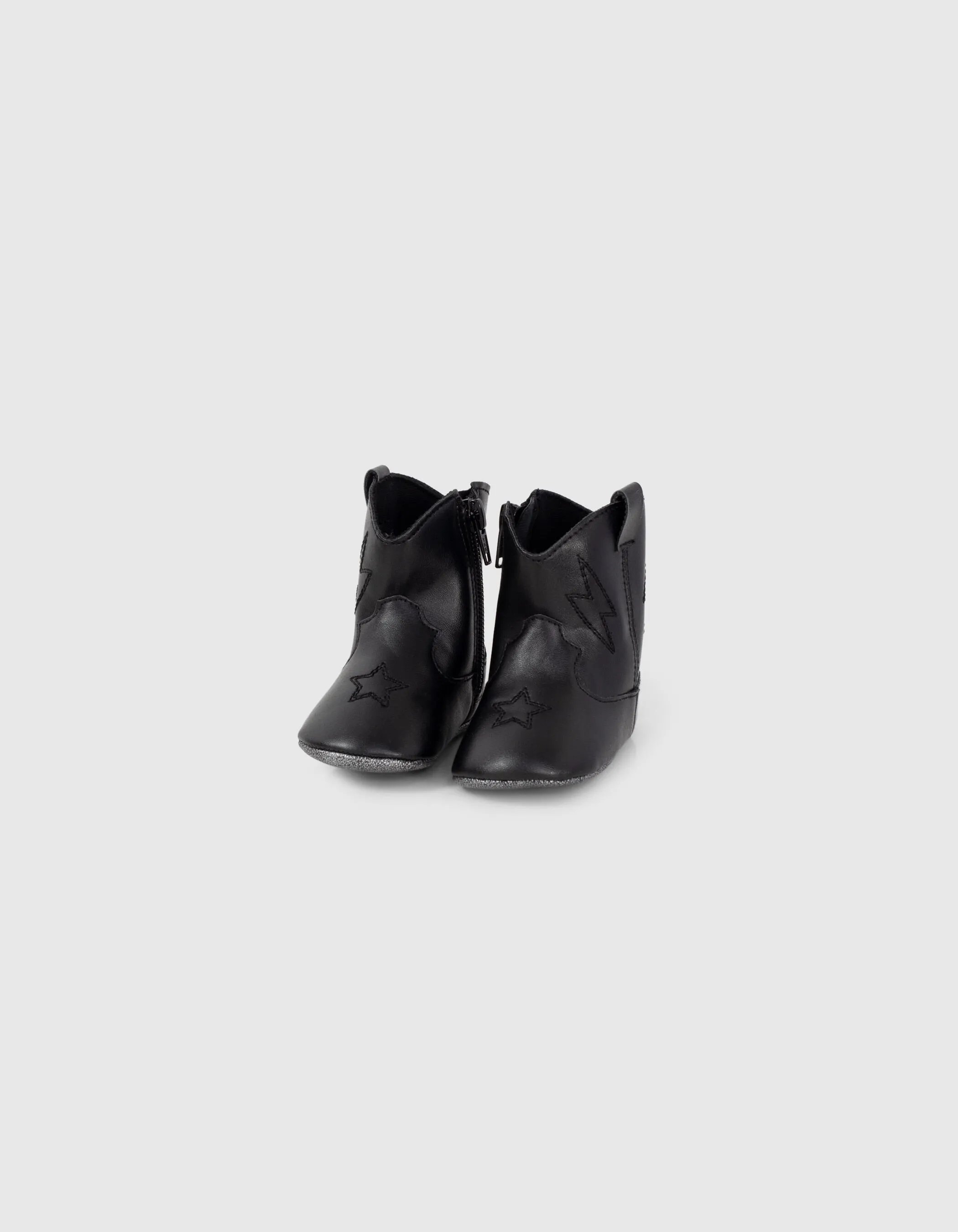 Bottes noires esprit western bébé fille 