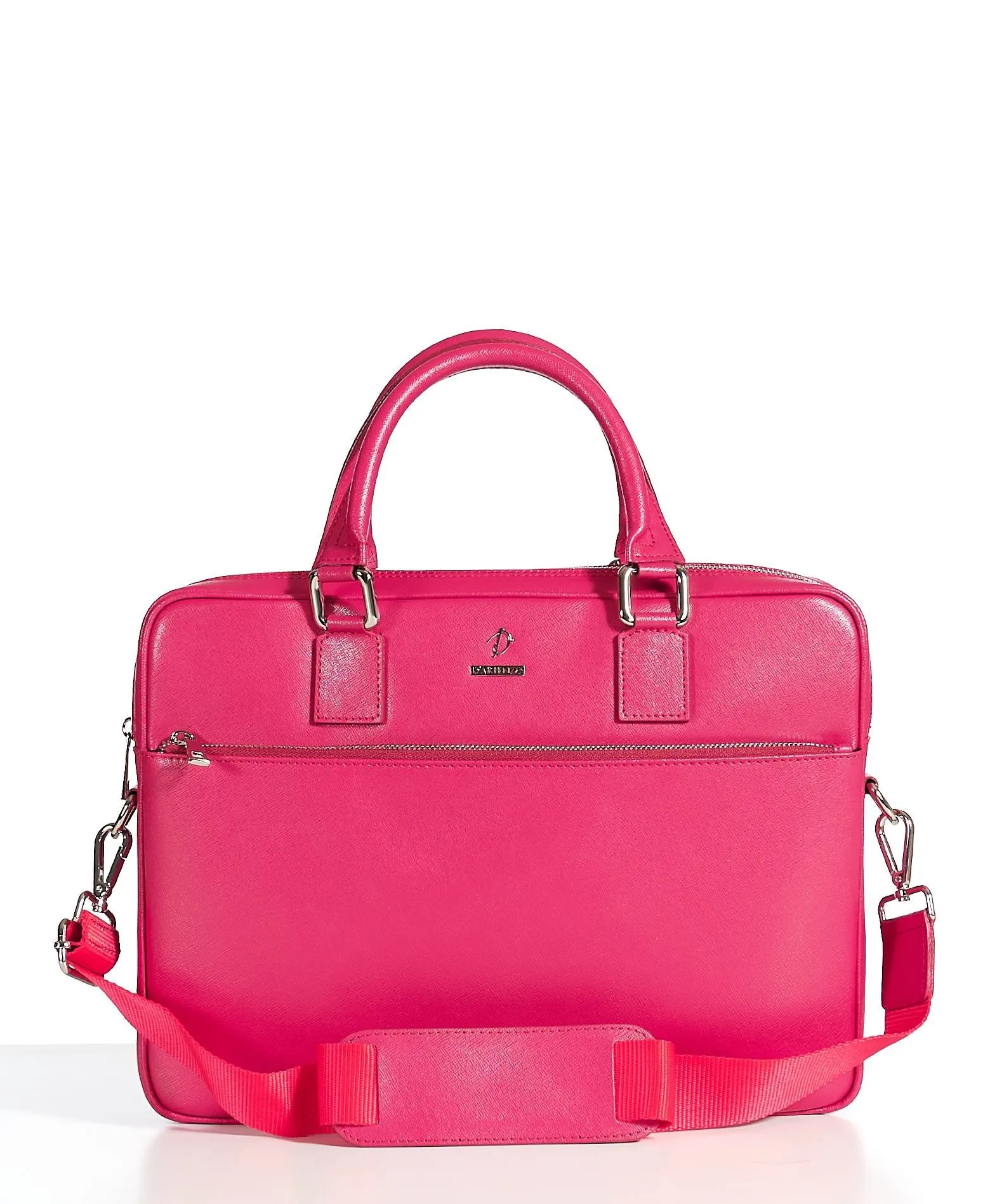 Cartable 24 heures cuir porte-documents sacoche ordinateur fuchsia Dylan