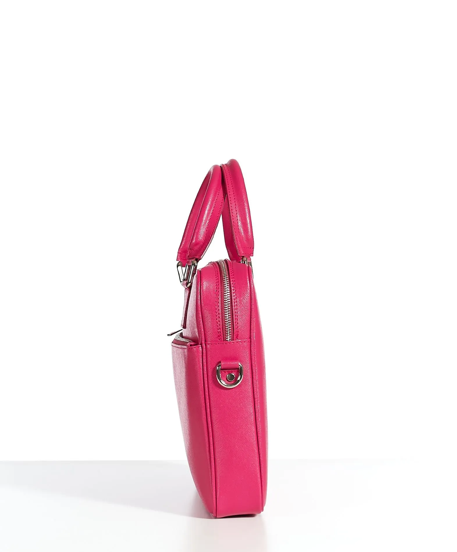 Cartable 24 heures cuir porte-documents sacoche ordinateur fuchsia Dylan