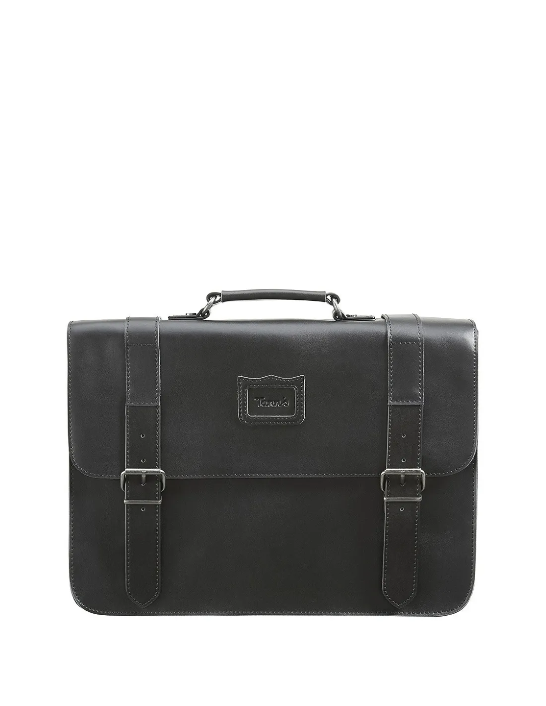 Cartable 37 en cuir Tann's Paris Ref 60802 Noir 37*29*8.5 cm