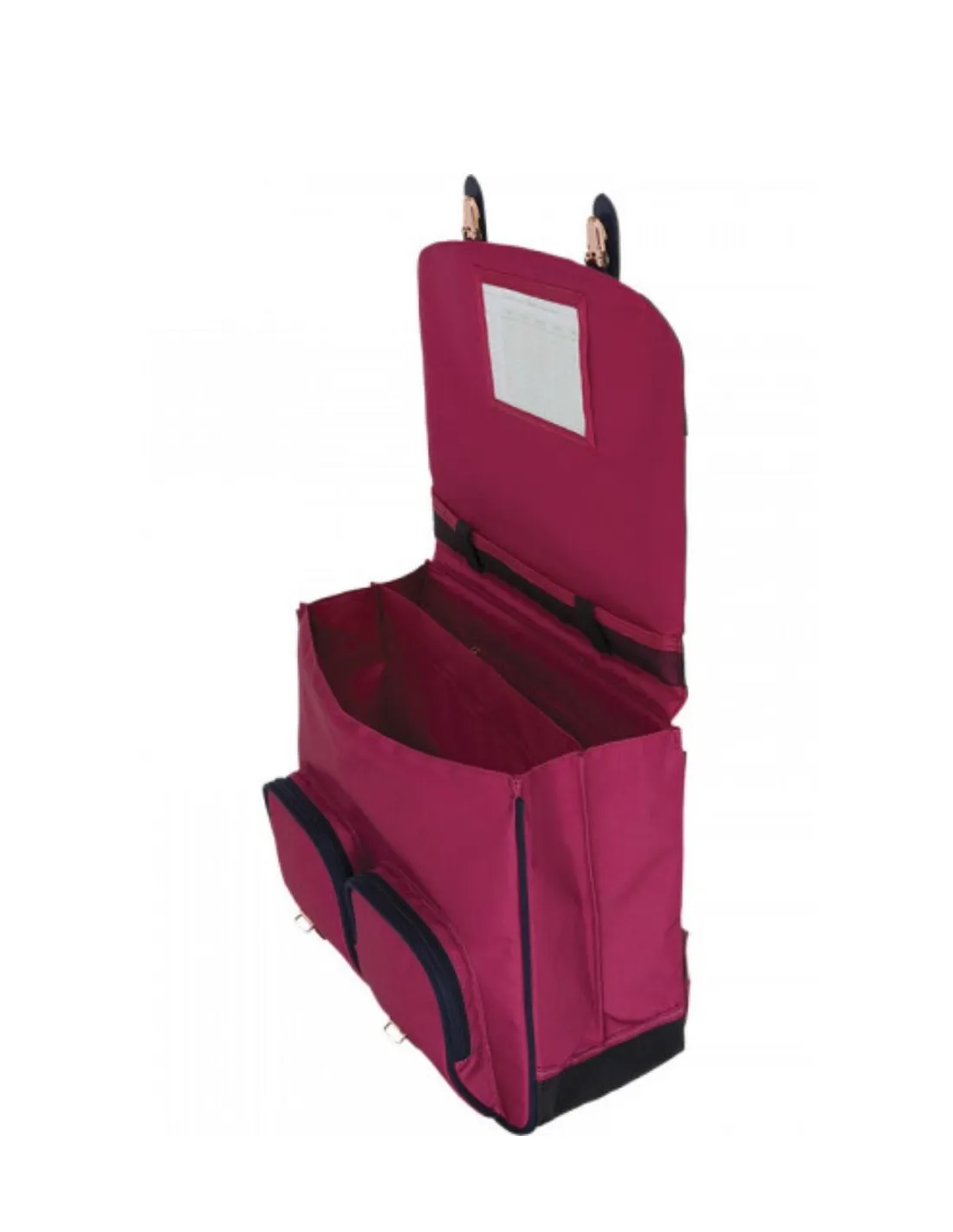 Cartable 41 Tann's Broderie Olivia Ref 57283 Bleu et Rose 41*33*17 cm