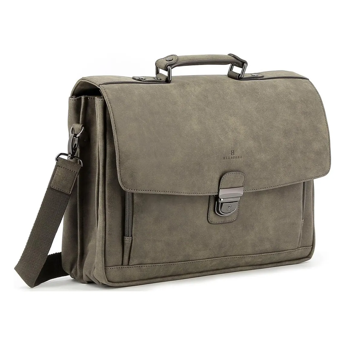 Cartable A4 DIFFERENCE Taupe Jarl Hexagona - Sac à dos Homme sur MenCorner