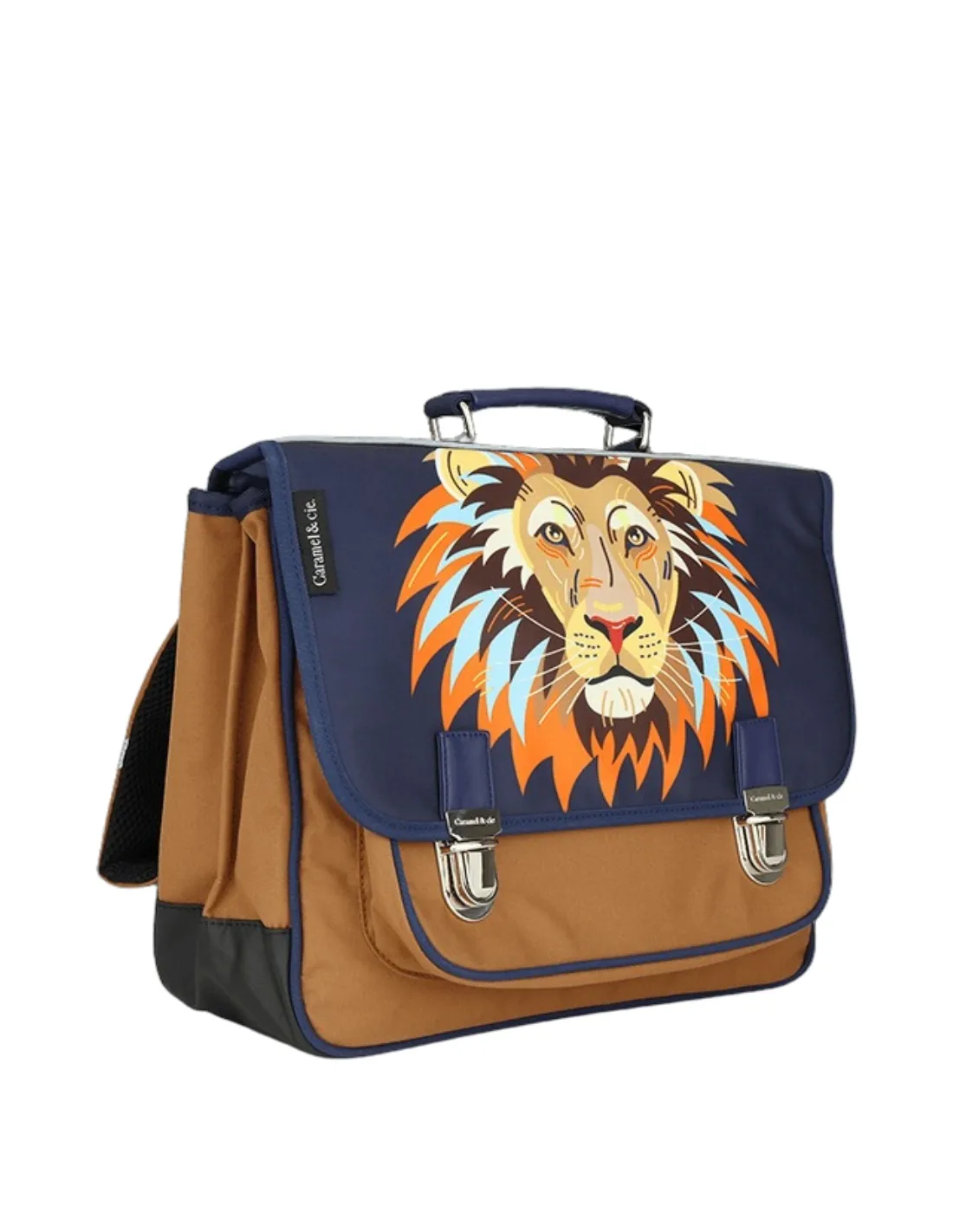 Cartable Tigre Caramel et Cie Ref 60595 Bleu 38*31*12 cm