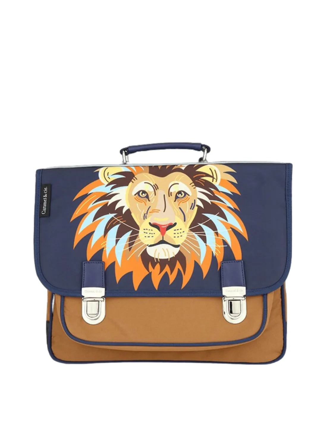 Cartable Tigre Caramel et Cie Ref 60595 Bleu 38*31*12 cm