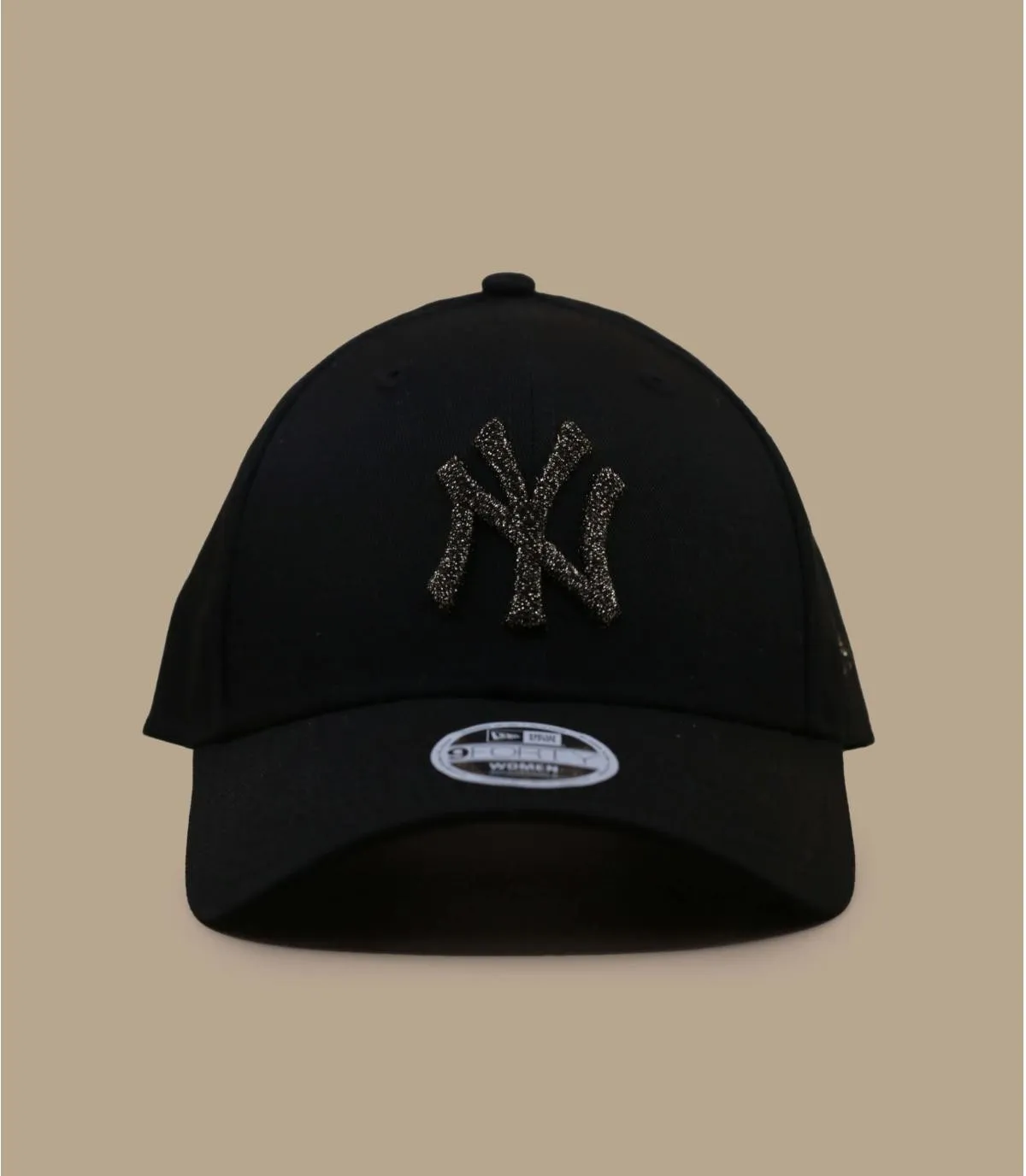 Casquette baseball femme NY noire - Casquette  Femme Metallic Logo 9Forty  New York Yankees New Era : Headict