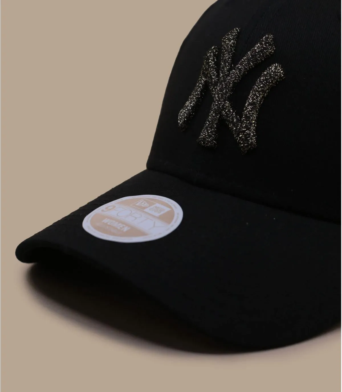 Casquette baseball femme NY noire - Casquette  Femme Metallic Logo 9Forty  New York Yankees New Era : Headict