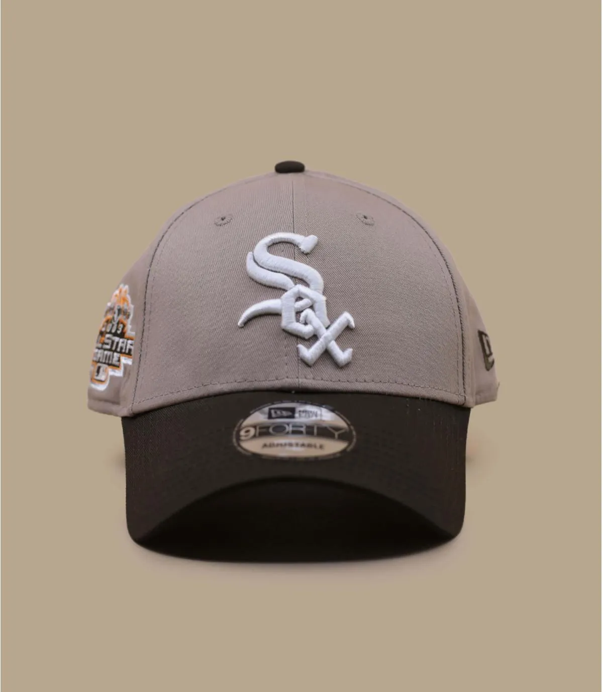 Casquette baseball Sox beige - Casquette Cooperstown Sox Neutral Patch 9Forty ash brown walnut New Era : Headict