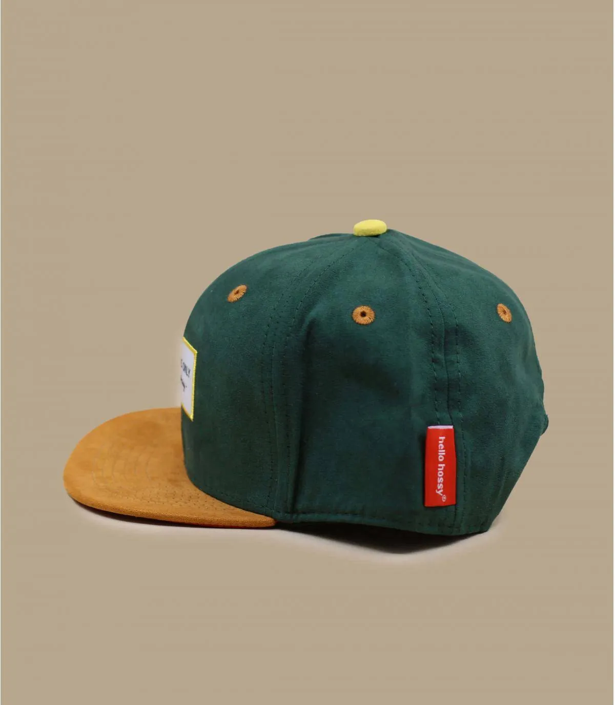 casquette enfant vert - Suede dark green Hello Hossy : Headict