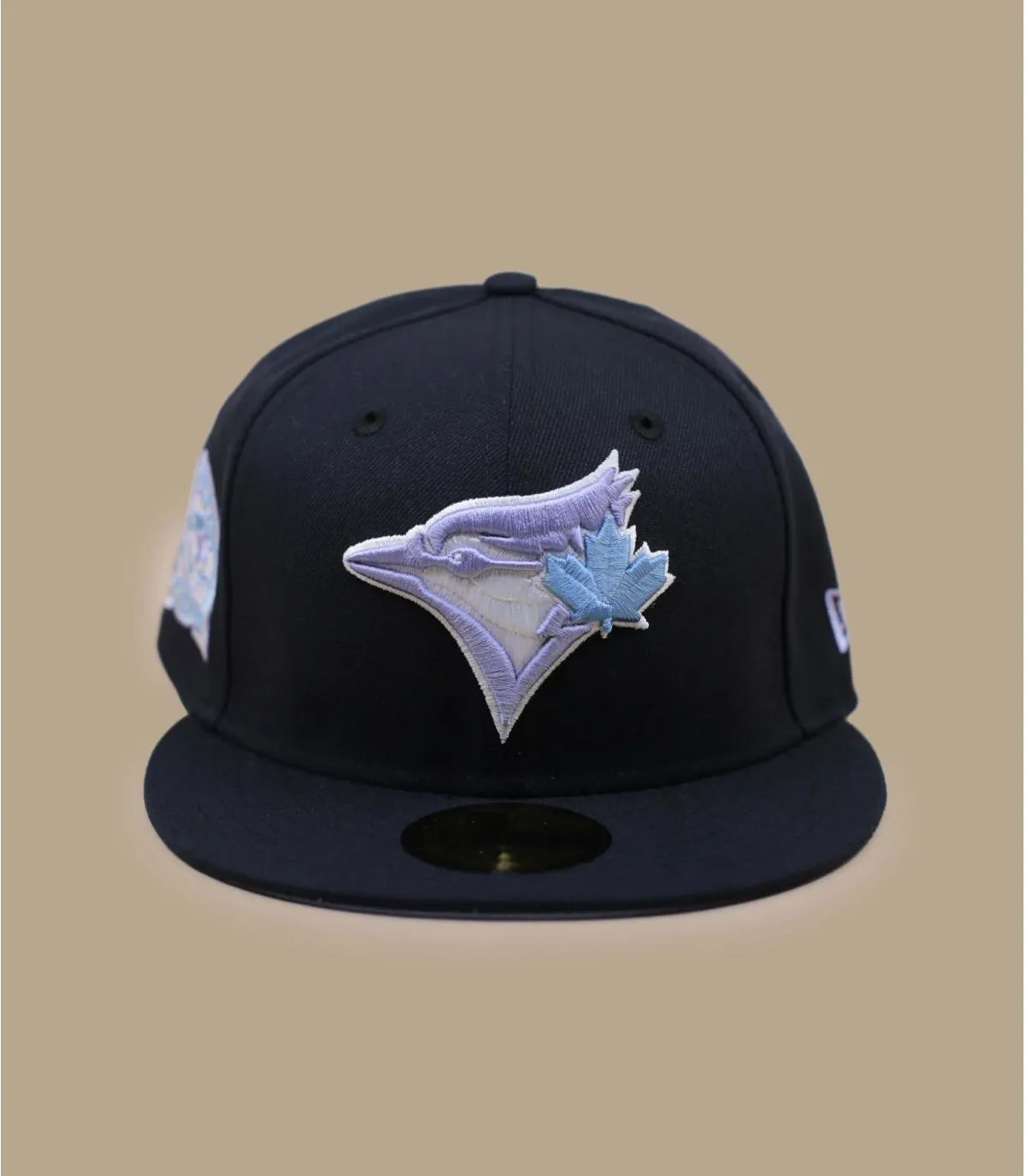 Casquette fitted bleu marine Toronto blue jays - Side Patch 59Fifty Toronto Blue Jays navy lavender New Era : Headict