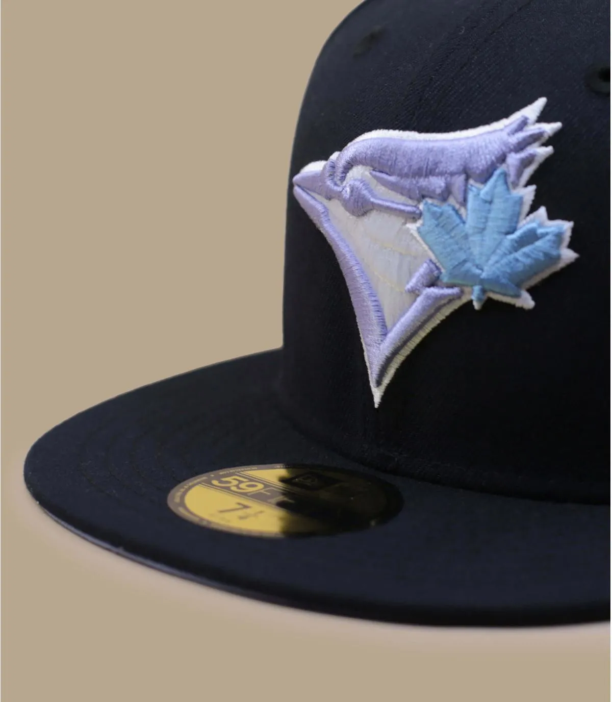 Casquette fitted bleu marine Toronto blue jays - Side Patch 59Fifty Toronto Blue Jays navy lavender New Era : Headict