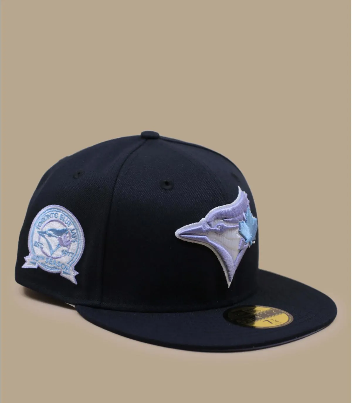 Casquette fitted bleu marine Toronto blue jays - Side Patch 59Fifty Toronto Blue Jays navy lavender New Era : Headict