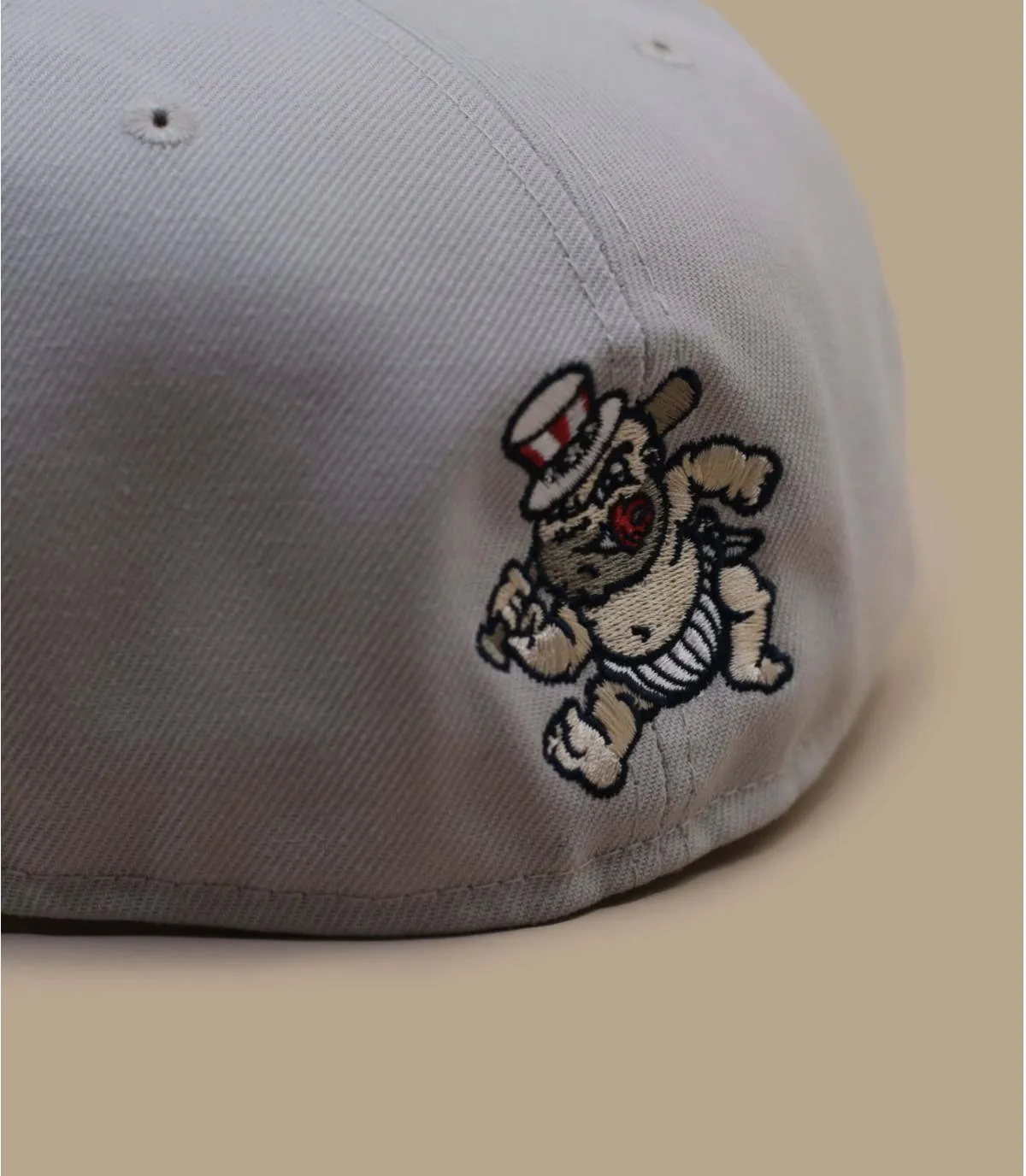 Casquette fitted NY beige et bleue - Casquette Farm Team 59Fifty NY stone New Era : Headict