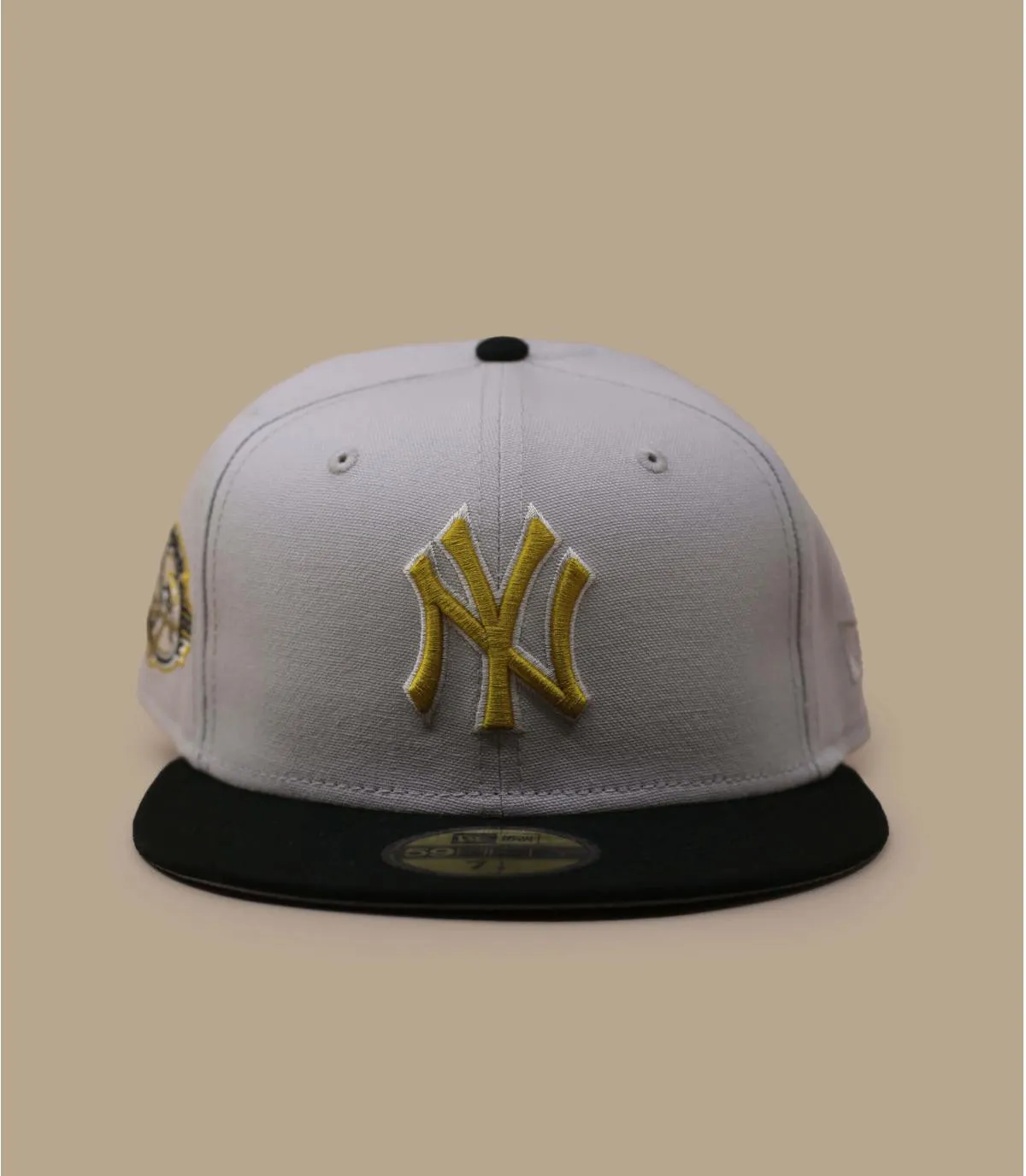 Casquette fitted patch NY beige - Casquette Two Tone 59Fifty Side Patch NY stone New Era : Headict