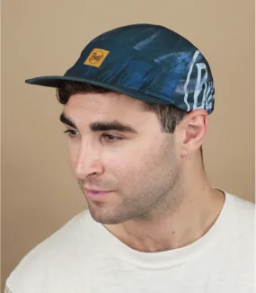 Casquette five panel bleue eco-responsable - Casquette 5 Panel Go arius bue Buff : Headict