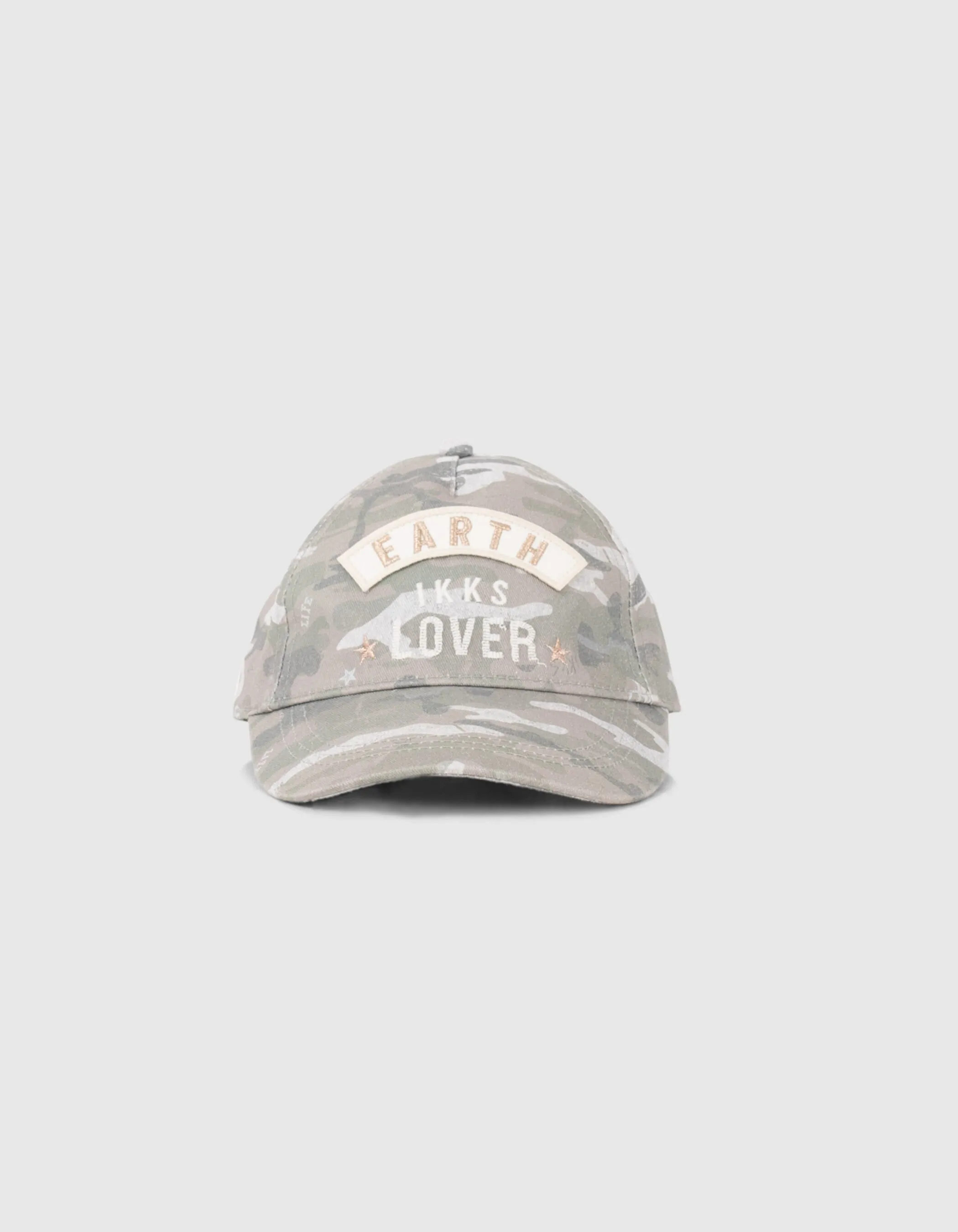 Casquette kaki camouflage avec broderies fille