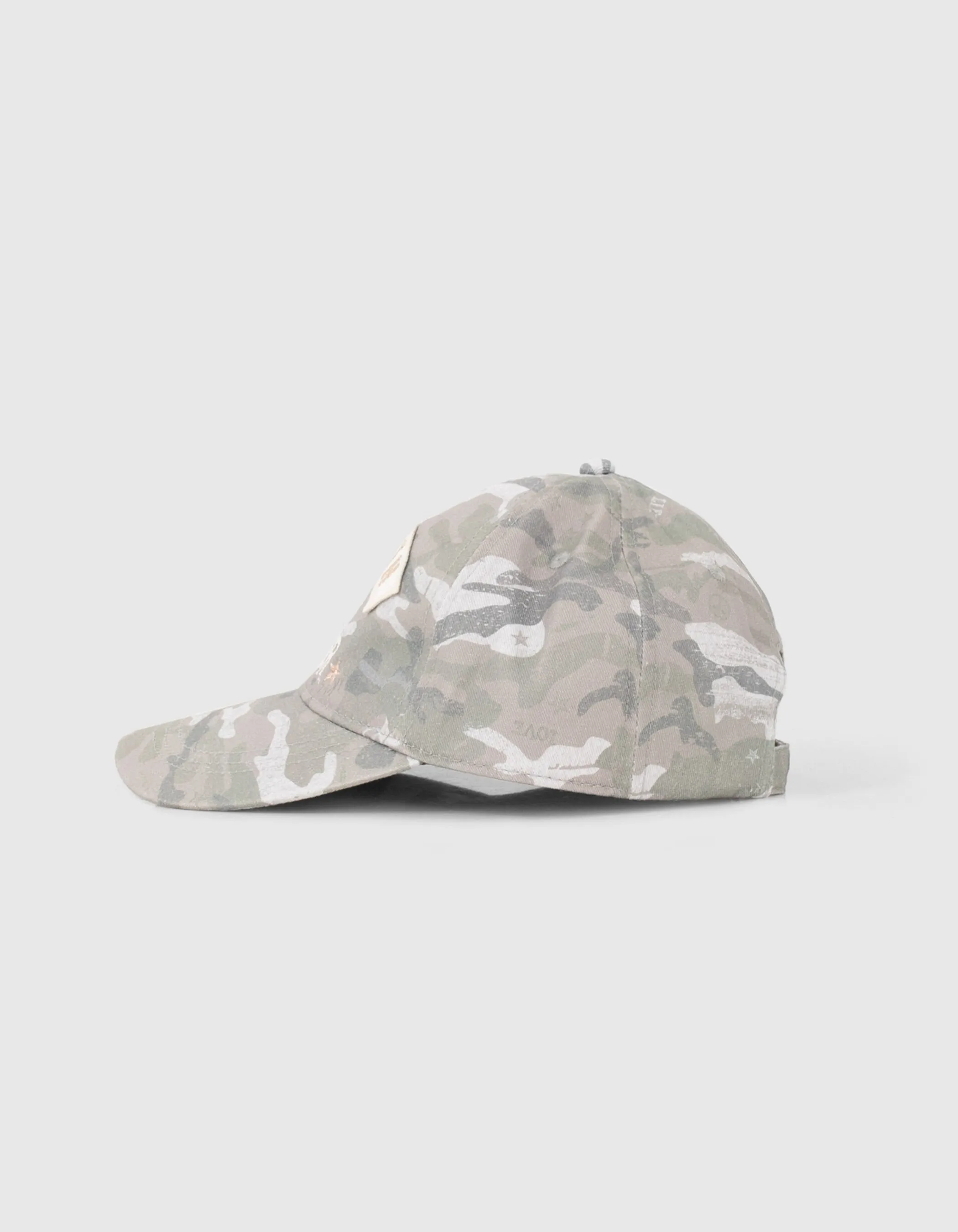 Casquette kaki camouflage avec broderies fille