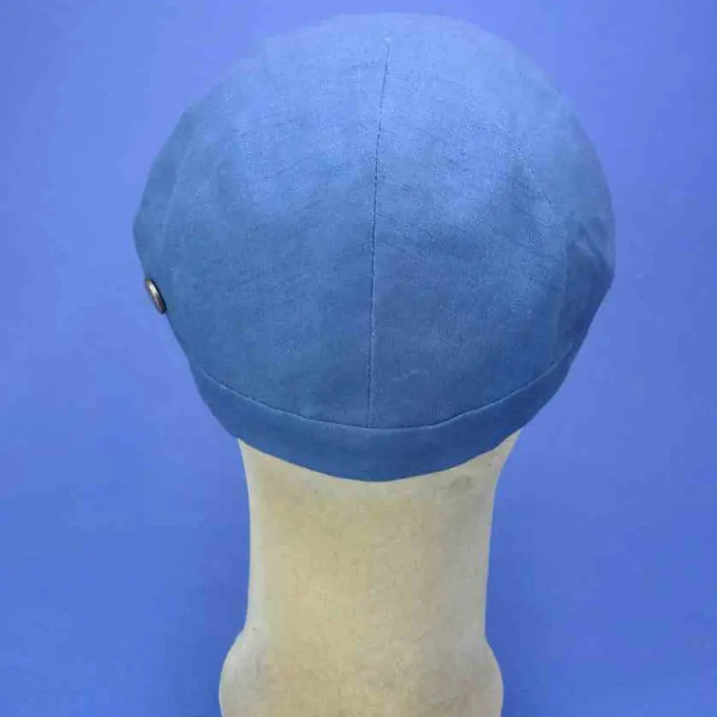 Casquette mode d'été en lin navy