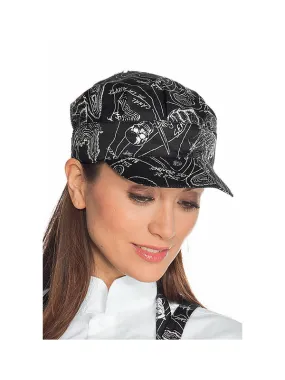 Casquette serveur sam noir blanc