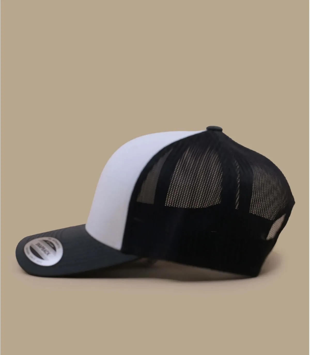 Casquette trucker blanche et gris foncé vierge - Casquette trucker blanche et gris foncé Yupoong : Headict