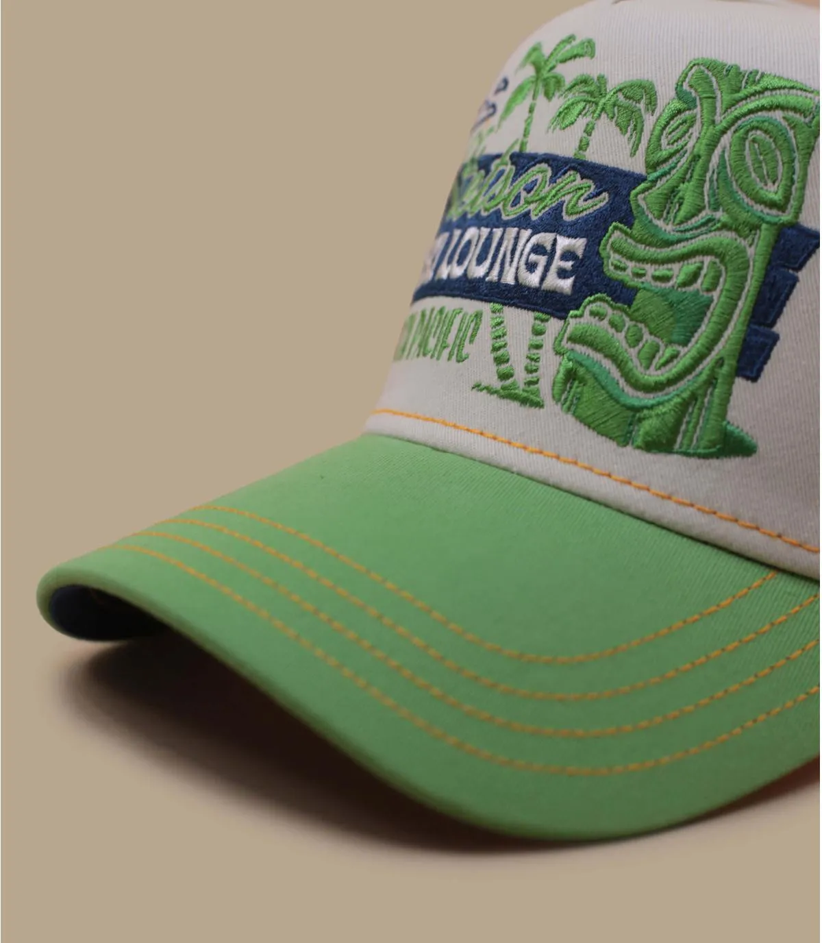  - Casquette Trucker Tiki Lounge lime orange Stetson : Headict