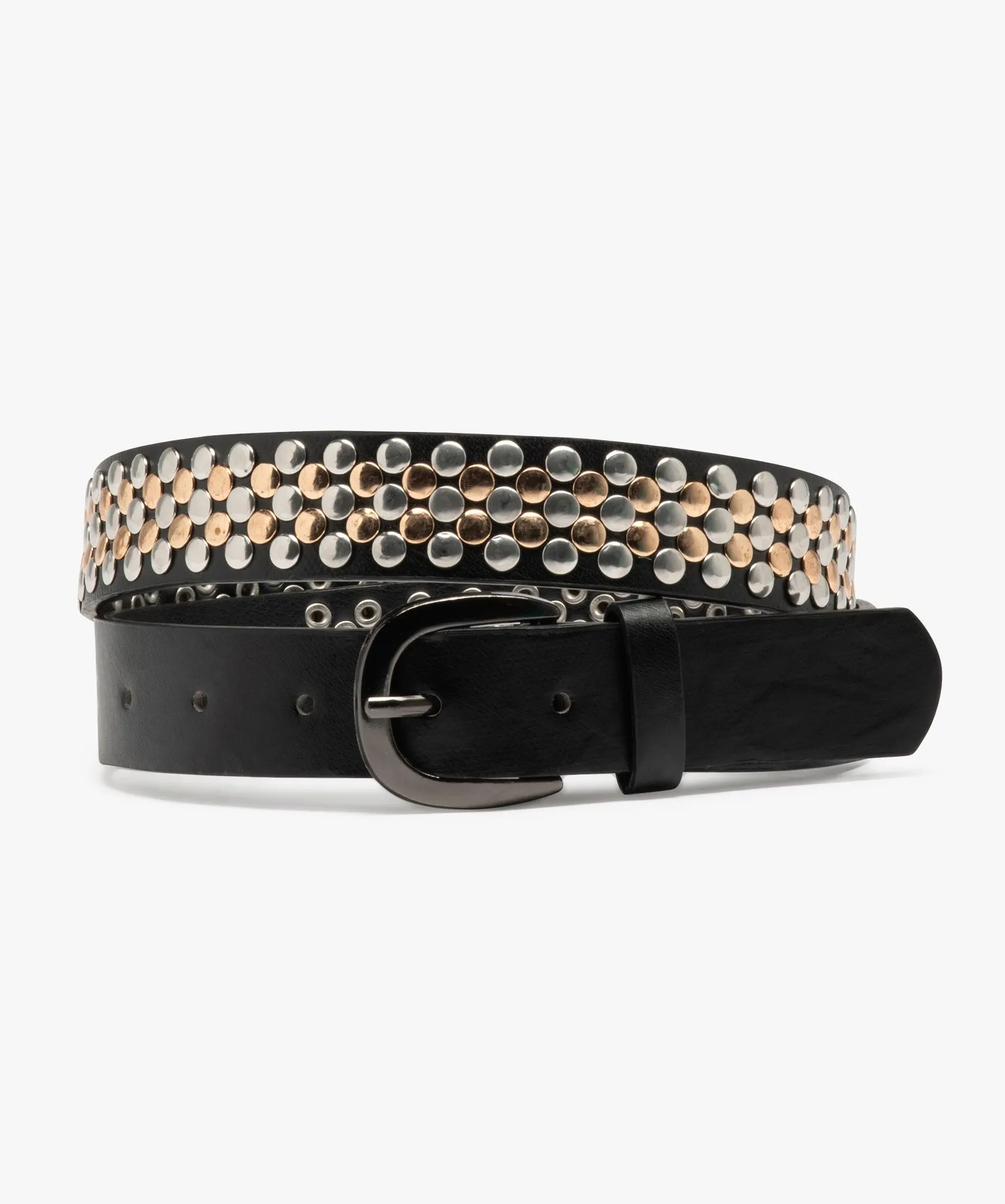 ceinture a clous bicolores femme noir standard autres accessoires