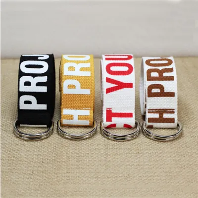 Ceinture Double Boucle Imprimé Lettres Youth Project Yellow