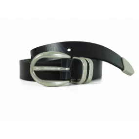 Ceinture fine Bernd Go?tz en cuir Noir classique l Igert