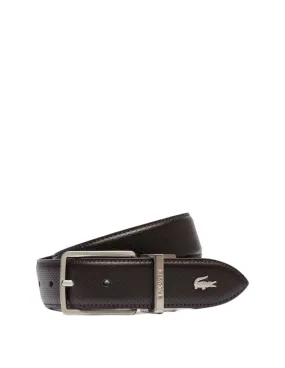 Ceinture Lacoste en cuir homme Ref 47966 M84 Marron Noir