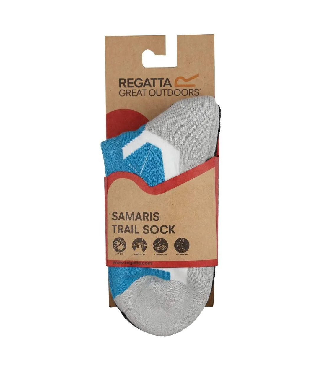 Chaussettes pour bottes femme gris clair / bleu vif Regatta