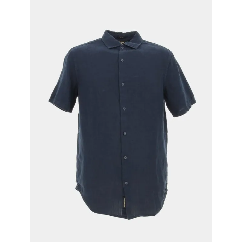 Chemise chris orange rust bleu marine homme - Delahaye | wimod