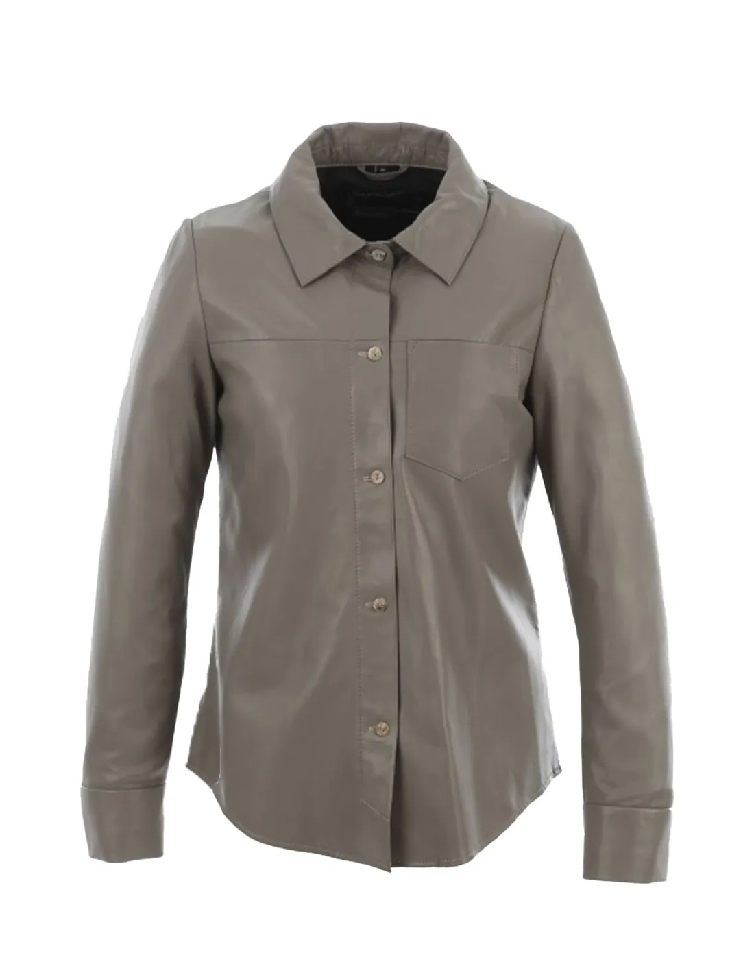 Chemise en cuir Anae Oakwood ref 51951 mastic