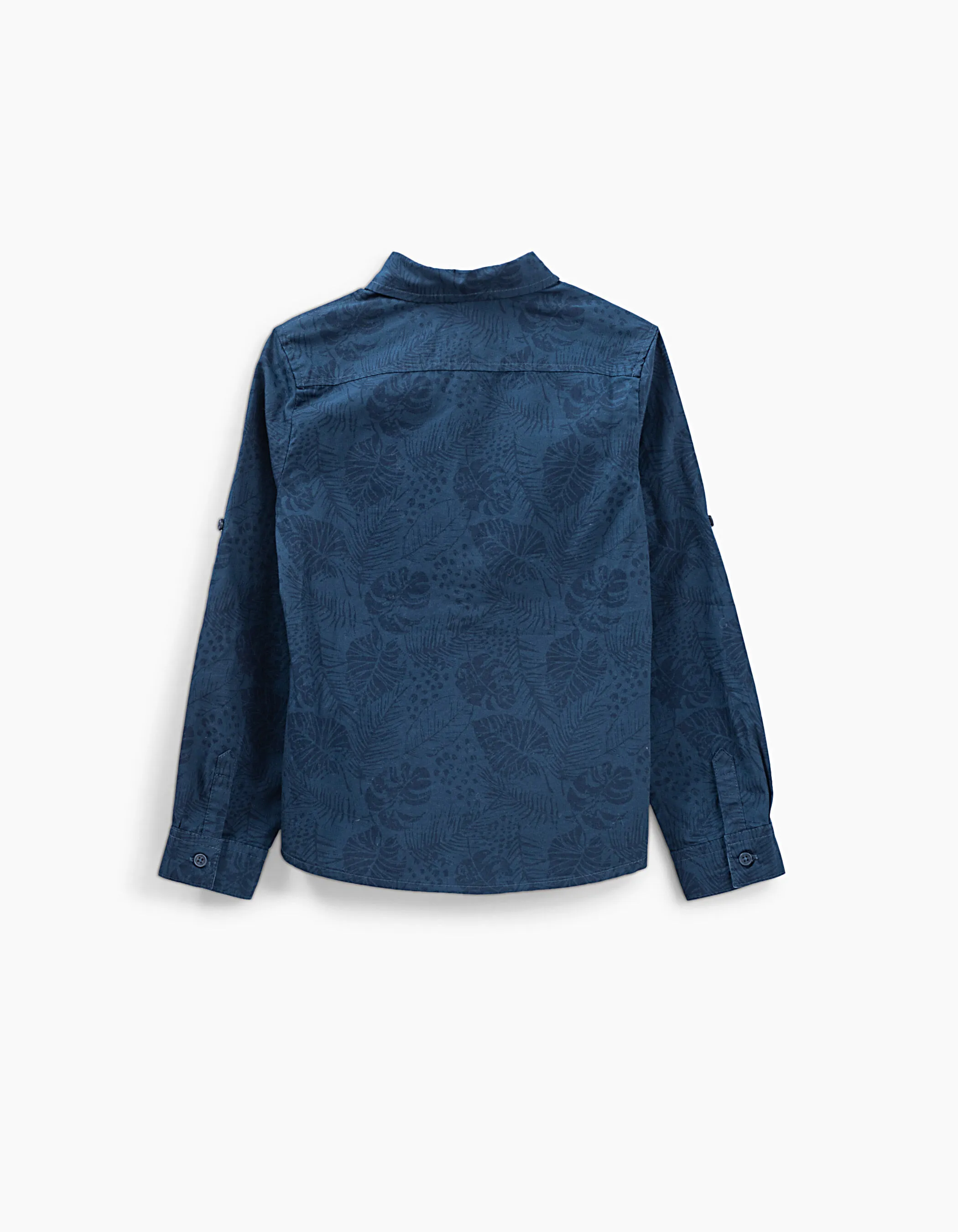 Chemise indigo imprimé jungle garçon 