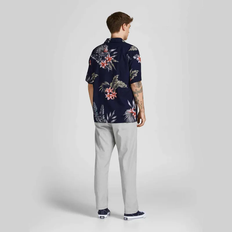 Chemise manches courtes imprimé coton Homme JACK & JONES à prix