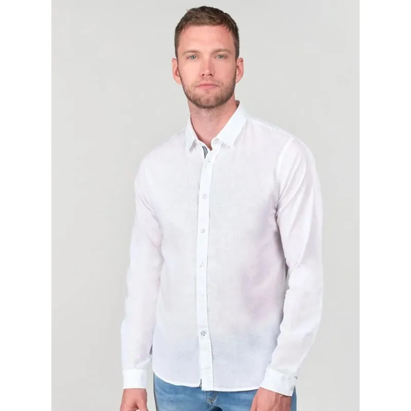 Chemise manches courtes imprimé floral blanc homme - RMS 26 | wimod