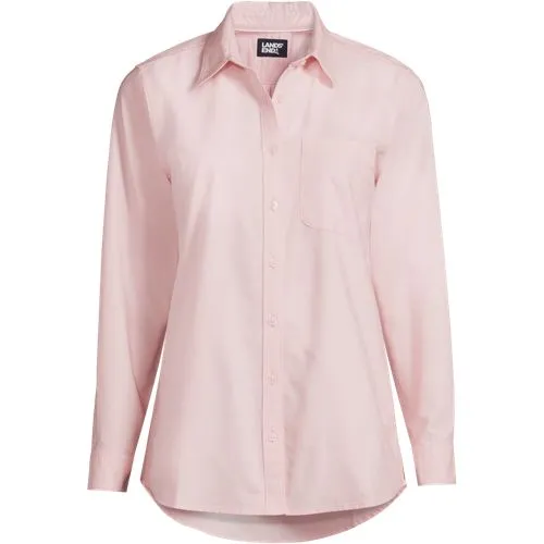 Chemise Oxford en Coton à Manches Longues, Femme Stature Standard