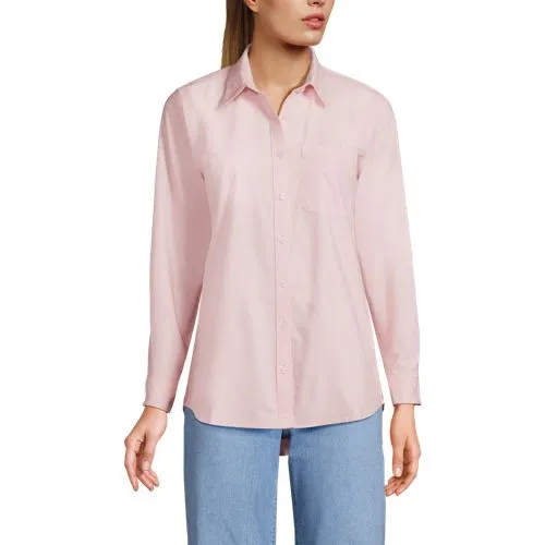 Chemise Oxford en Coton à Manches Longues, Femme Stature Standard