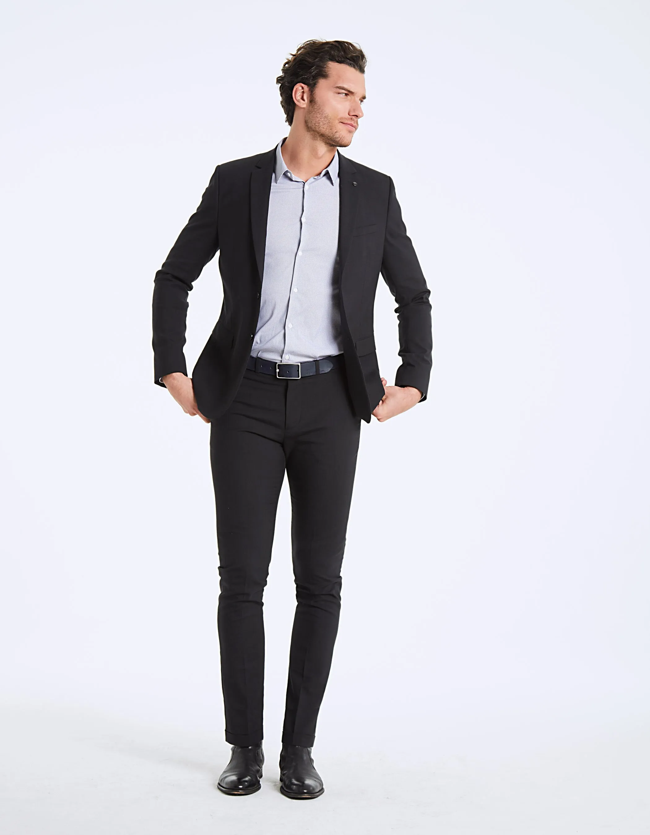 Chemise slim imprimée minimaliste Easy Care Homme