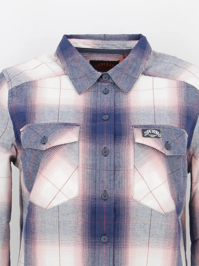 Chemise à carreaux lumberjack rose violet femme - Superdry | wimod