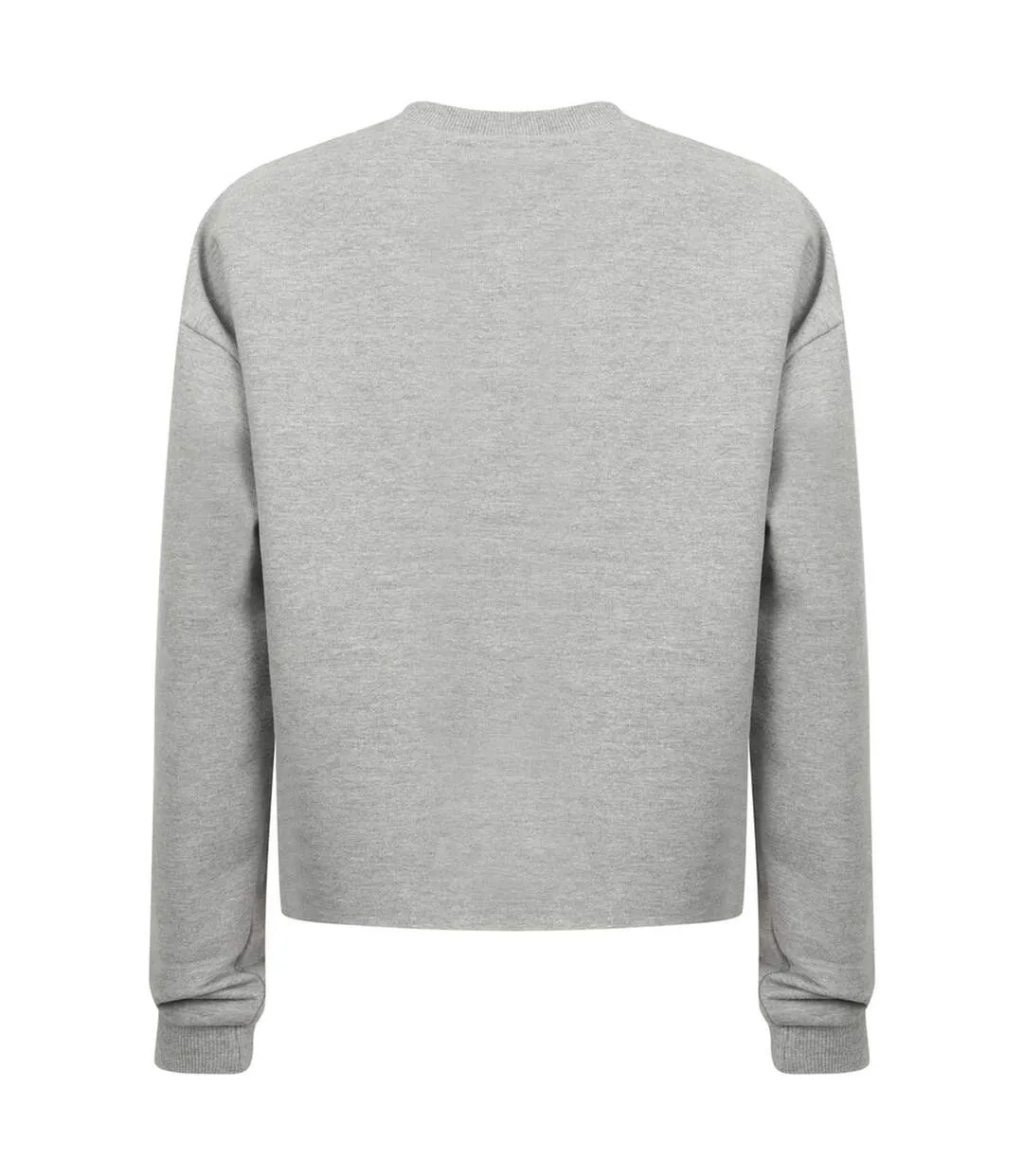 Femme gris Sweatshirt court à coupe ajustée